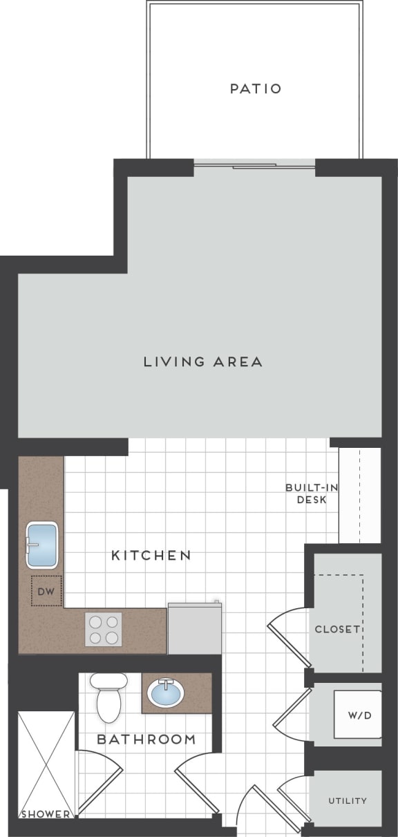S2 Floor Plan at Berkshire Coral Gables, Miami, FL, 33146