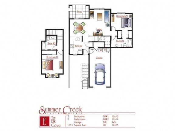 Floor Plan  a floor plan of a house with bedrooms and a garage