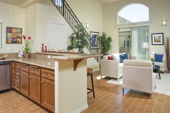 Tile flooring at the Verandas, Canoga Park, CA