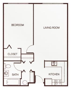 1 Bedroom, 1 Bathroom