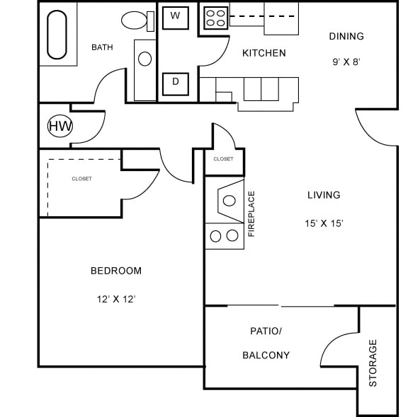 One Bedroom, One Bath Apartment at Madison Prairie Point, O&#x27;Fallon