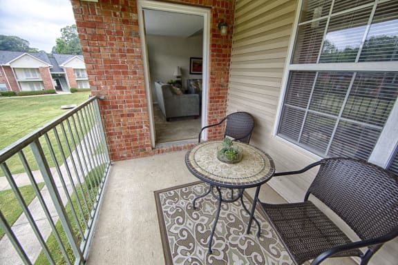 Patio With Outdoor Storage - Studio Apartment Floor Plan - Forest Trail Apartment Homes Northport, AL