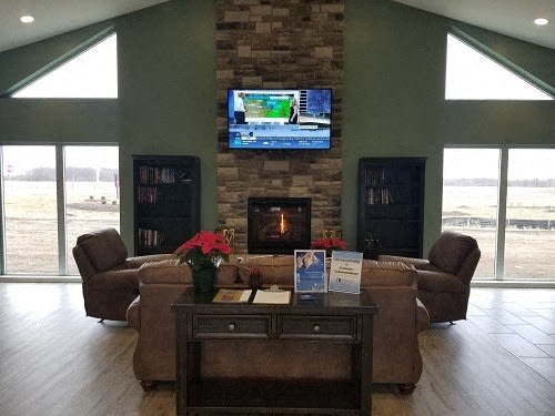 Clubhouse fireplace at Regency Preserve, Avon, IN 46123