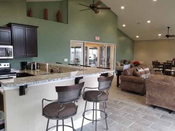 Clubhouse kitchen at Regency Preserve, Avon, IN 46123