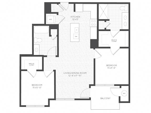 RIVINGTON_Keva Flats Floor Plan  at Keva Flats, Exton, 19341