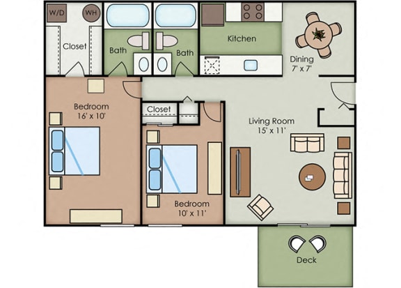 2-2 Classic floor plan.