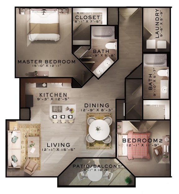 Suber Floor Plan at Residences at Century Park, Greer, SC 29650