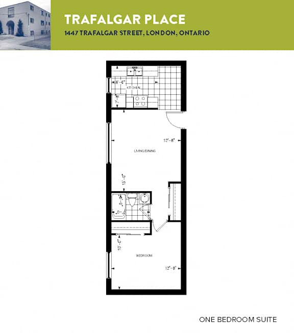 Typical One Bedroom Floor Plan