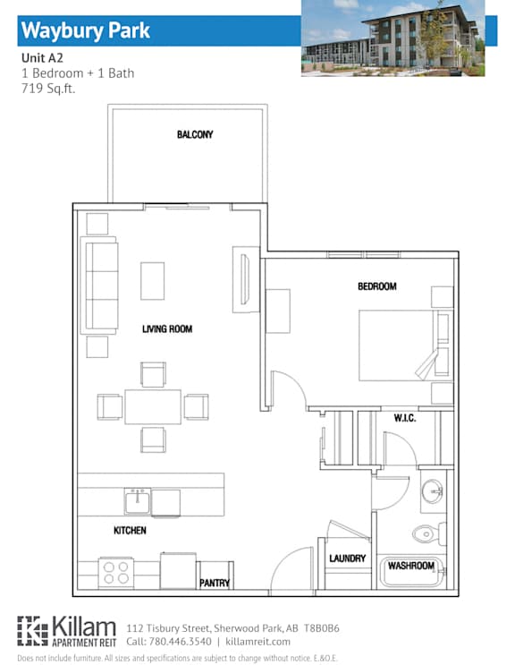 Unit A2 1 Bedroom + 1 Bath