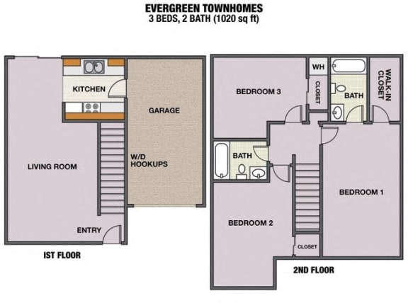 evergreen townhouses Springfield, OR 3 bedroom 2 bath