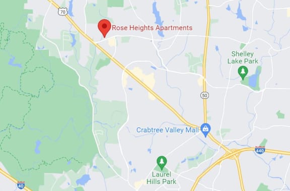 Location at Rose Heights Apartments, Raleigh, North Carolina