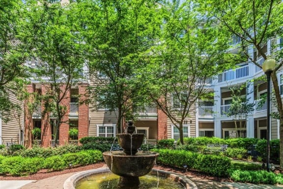 Zen garden at Rose Heights Apartments, Raleigh, NC, 27613