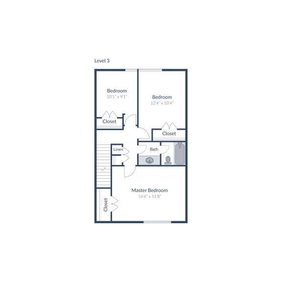 5 Bed 2.5 Bath Floor Plan at The Brook at Columbia, Columbia, 21044