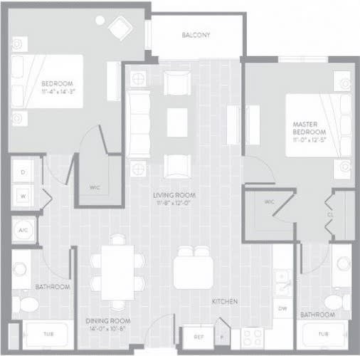 Almeria Floor Plan at The Manor at CityPlace, Doral, FL, 33122