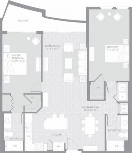 Toledo A Floor Plan at The Manor at CityPlace, Doral, Florida