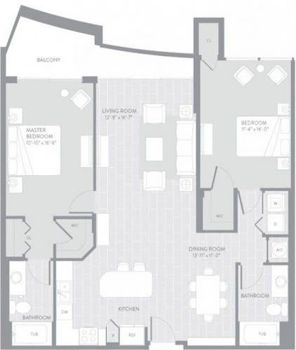 Laguna Floor Plan at The Manor at CityPlace, Doral, 33122