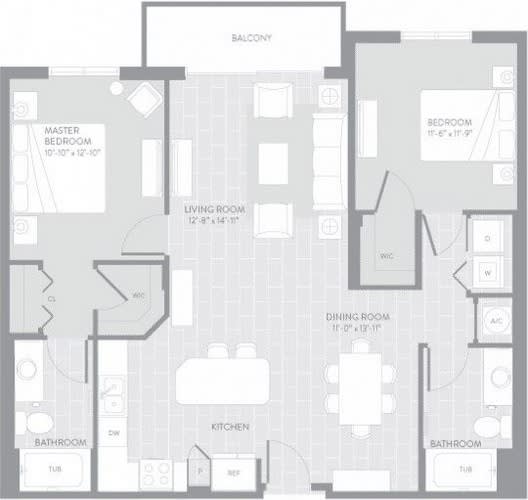 Zamora Floor Plan at The Manor at CityPlace, Doral