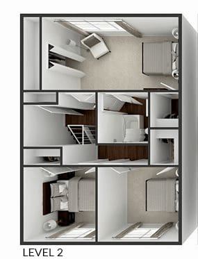 three bedroom townhome floor plan