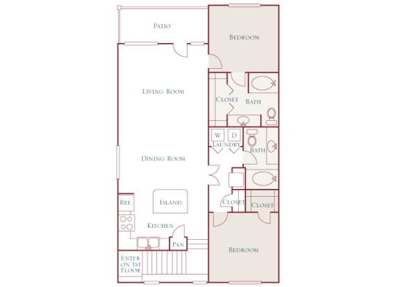Belle Harbour Apartments - B3 - 2 bedrooms and 2 bath