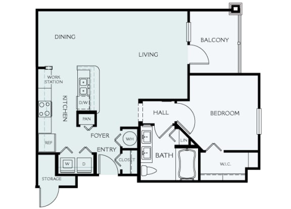 Delano at Cypress Creek - A3 (Alexandria) - 1 bedroom and 1 bath