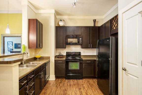 Parc at Grandview Apartments espresso cabinetry