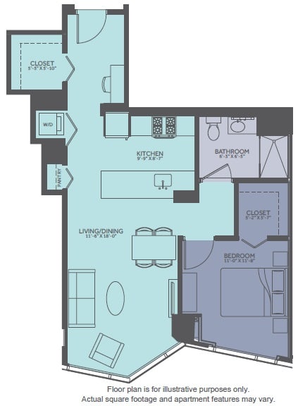 Floor Plan at Moment, Chicago