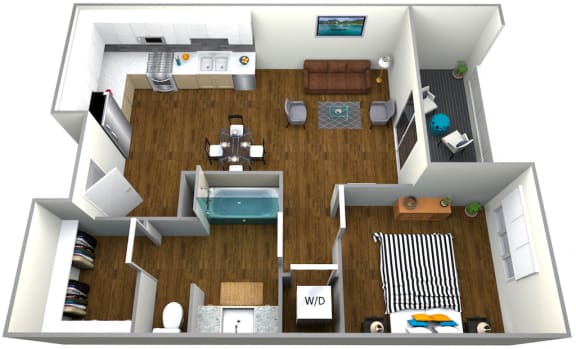 The Roy 1 Bedroom Apartment Type E Floor Plan