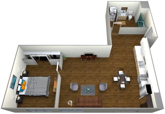 The Roy 1 Bedroom Apartment Type G Floor Plan