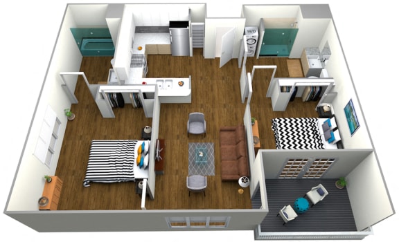 The Roy 2 Bedroom Apartment Type C Floor Plan
