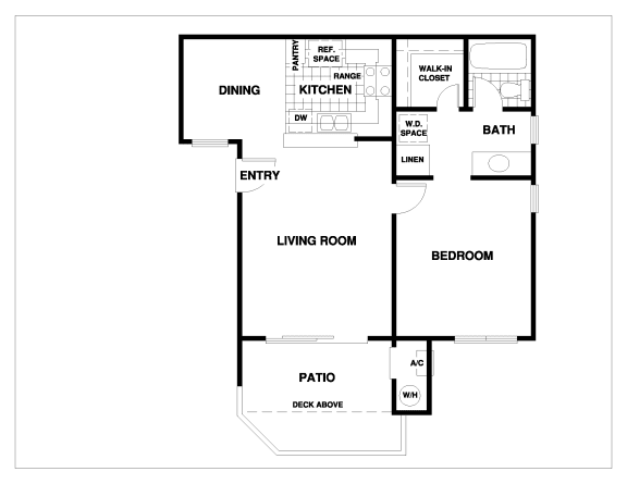 1 Bedroom, 1 Bath, at 1750 on First Apartments, CA, 93065