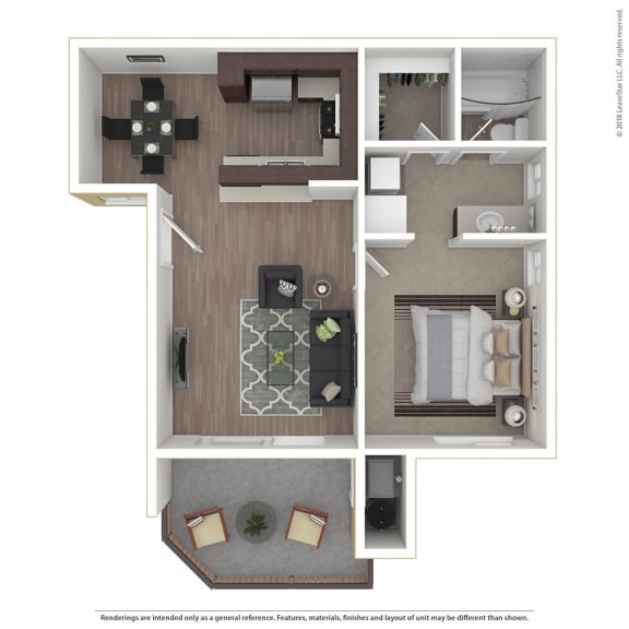 1BR/1BA 1 Bed 1 Bath Floor Plan at 1750 On First, Simi Valley, CA