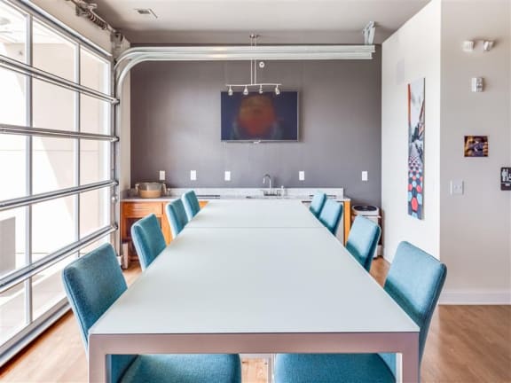 Conference Room With Tv at Greenway at Stadium Park, North Carolina