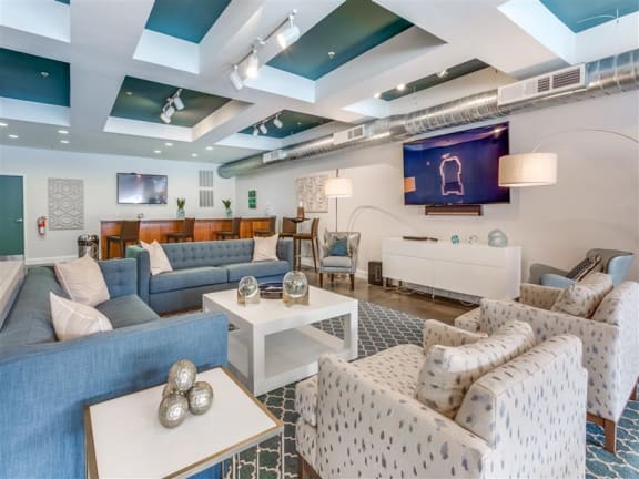 Posh Lounge Area In Clubhouse at Greenway at Stadium Park, Greensboro