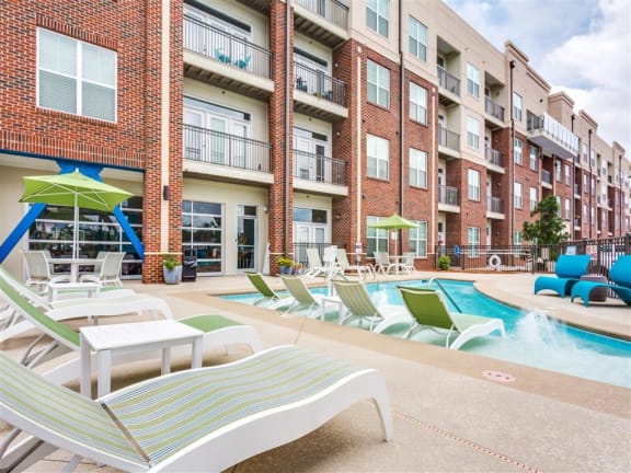 Relaxing Pool Area With Sundeck at Greenway at Stadium Park, Greensboro, 27401