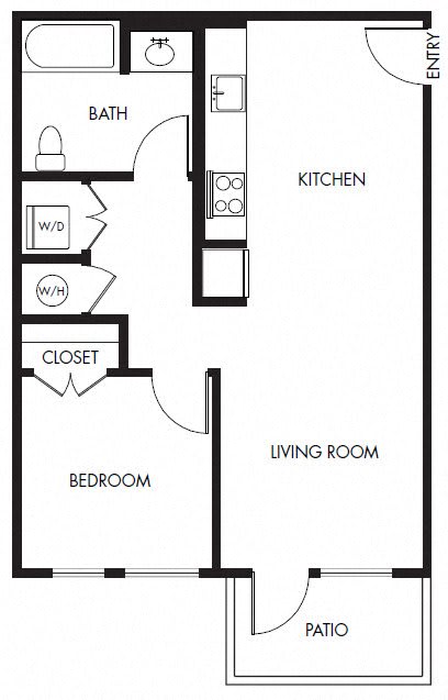1 bed 1 bath A at 8000 Uptown Apartments, Colorado