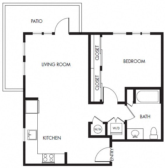 1 bed 1 bath B at 8000 Uptown Apartments, Colorado 80021