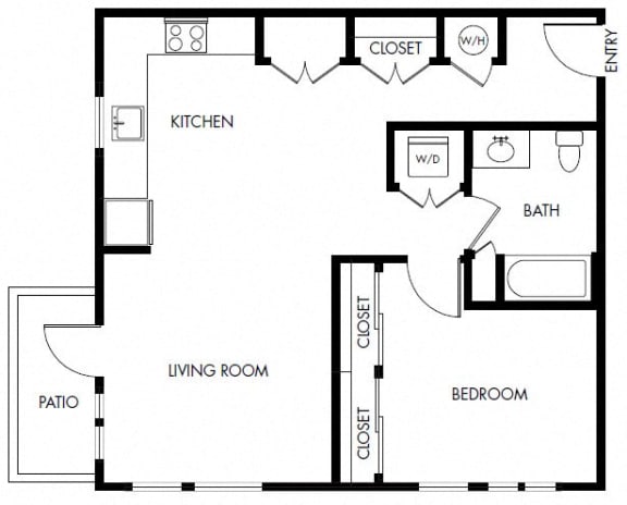1 bed 1 bath D at 8000 Uptown Apartments, Broomfield, CO