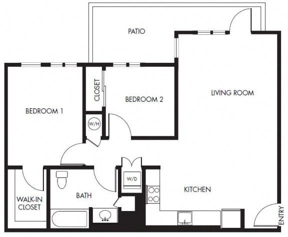 2 bed 1 bath at 8000 Uptown Apartments, Broomfield, 80021