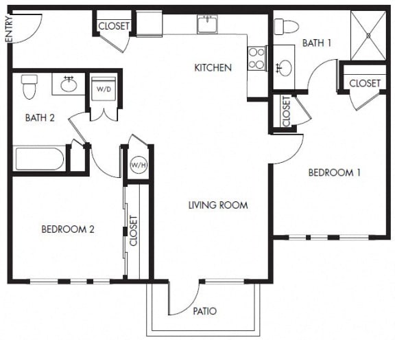 2 bed 2 bath at 8000 Uptown Apartments, Broomfield, Colorado