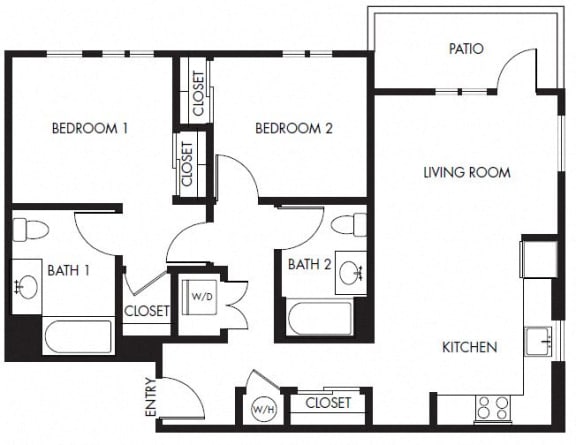 2 bed 2 bath A at 8000 Uptown Apartments, Broomfield