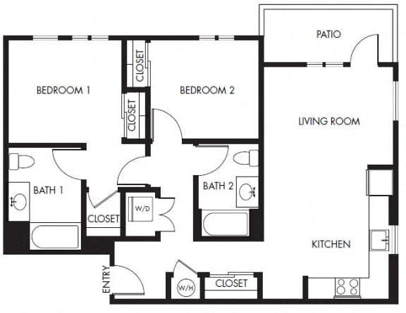 2 bed 2 bath B at 8000 Uptown Apartments, Colorado