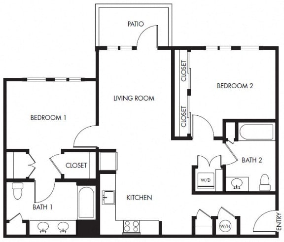 2 bed 2 bath C at 8000 Uptown Apartments, Colorado 80021