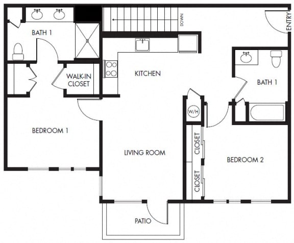 2 bed 2 bath E at 8000 Uptown Apartments, Broomfield, CO