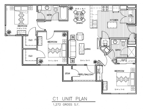 C1 - 1272 sqft