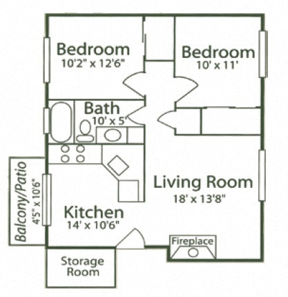 Floor Plan  2B - Morning Glory
