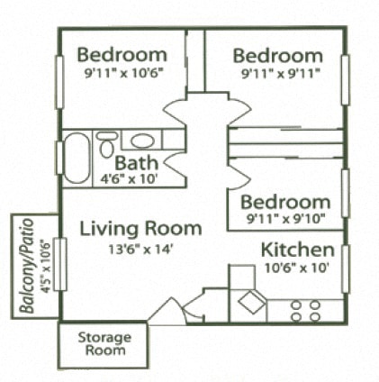 Floor Plan  3 - Sunflower