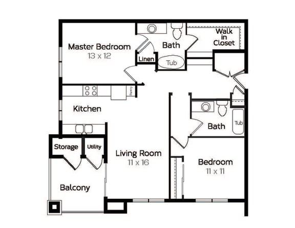 2 bed 2 bath at Arterra Place Apartments, Aurora, Colorado