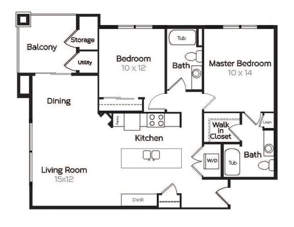 2 bed 2 bath A at Arterra Place Apartments, Aurora
