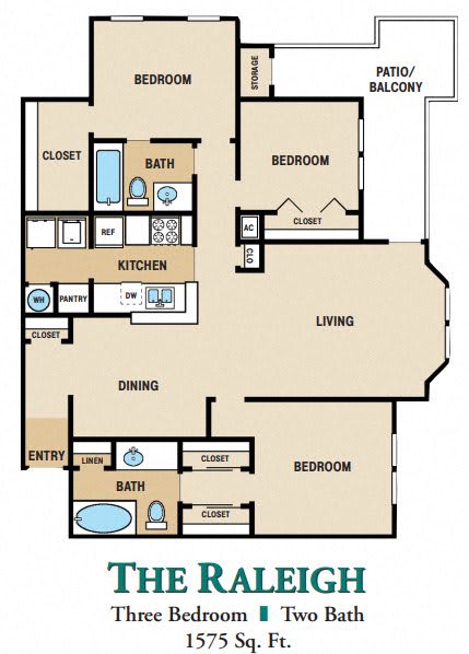 Three Bedroom Two Bathrooms