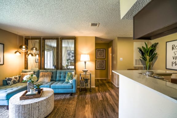 plank wood-looking flooring in north austin apartments
